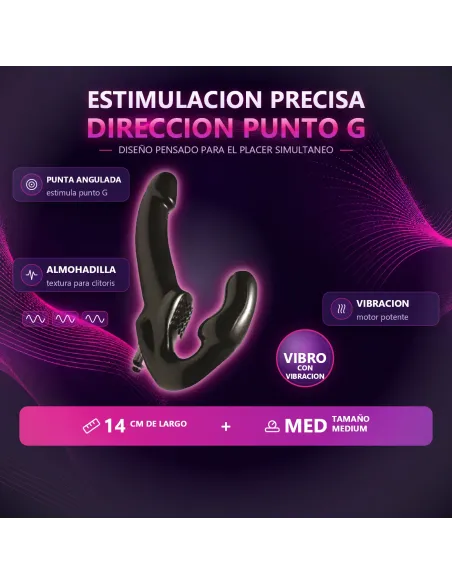 Gun micro vibro medium negro | Caiman | Dobles