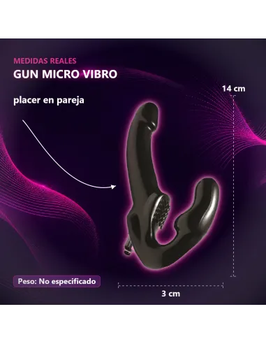 Gun micro vibro medium negro | Caiman | Dobles