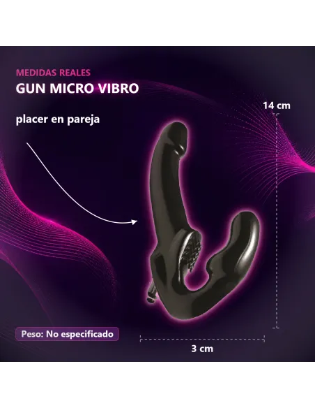 Gun micro vibro medium negro | Caiman | Dobles