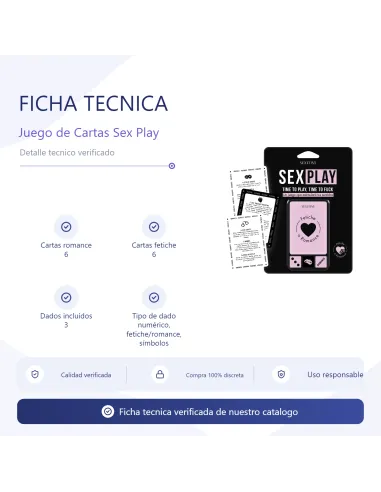 Sex play juego de cartas + dados | Sexitive | Juegos eróticos