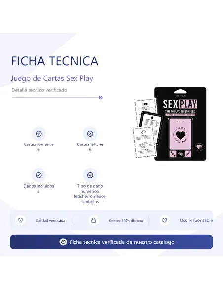 Sex play juego de cartas + dados | Sexitive | Juegos eróticos