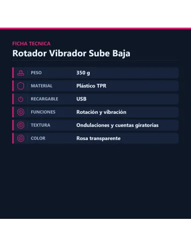 Rotador vibrador sube y baja usb recargable | Baile | Calor