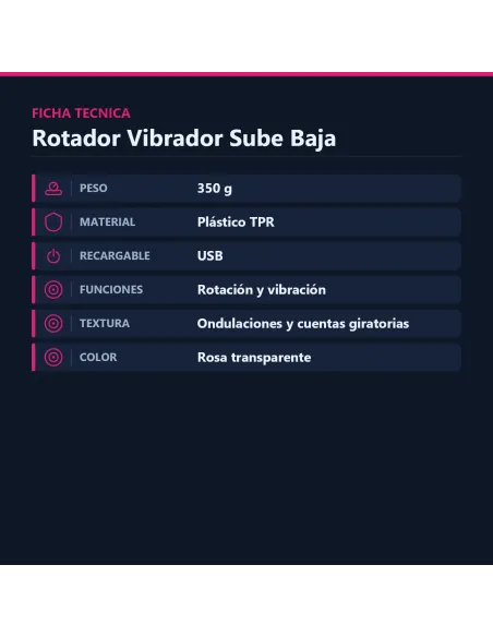 Rotador vibrador sube y baja usb recargable | Baile | Calor