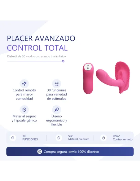 Vibrador fancy control remoto inalámbrico silicona 30 funciones | Pretty love | Estimuladores clítoris
