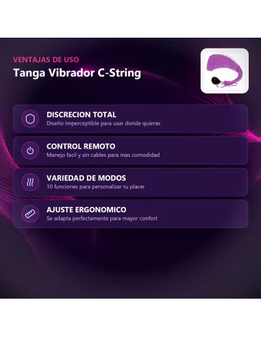 C-string tanga vibrador 10 funciones control remoto wireless | Baile | Estimuladores clítoris