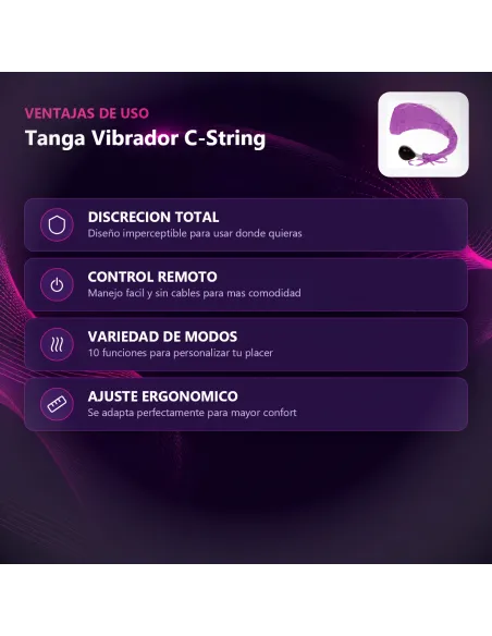 C-string tanga vibrador 10 funciones control remoto wireless | Baile | Estimuladores clítoris