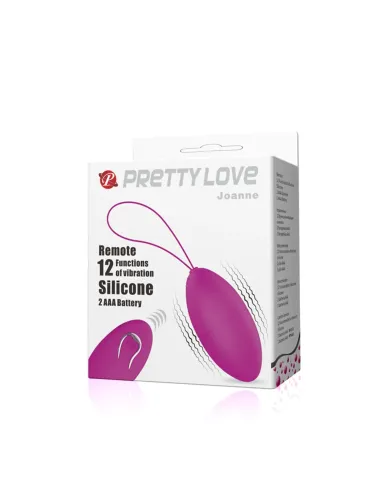 Vibrador huevo joanne 12 funciones inalambrico silicona | Pretty love | Bolas y huevos vaginales