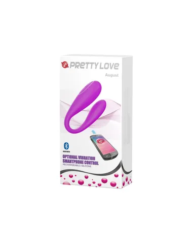 Vibrador august parejas 12 funciones silicona usb recargable bluetooth | Pretty love | Estimuladores