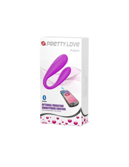 Vibrador august parejas 12 funciones silicona usb recargable bluetooth | Pretty love | Estimuladores
