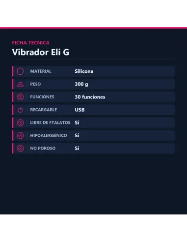 Vibrador eli punto g clitoris silicona usb recargable 30 funciones | Pretty love | Rabbits