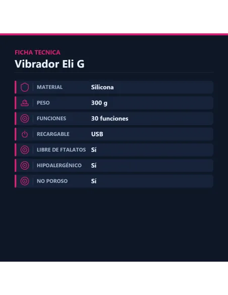 Vibrador eli punto g clitoris silicona usb recargable 30 funciones | Pretty love | Rabbits
