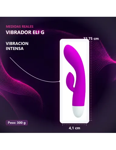 Vibrador eli punto g clitoris silicona usb recargable 30 funciones | Pretty love | Rabbits