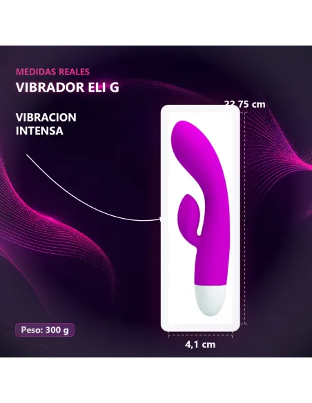 Vibrador eli punto g clitoris silicona usb recargable 30 funciones | Pretty love | Rabbits