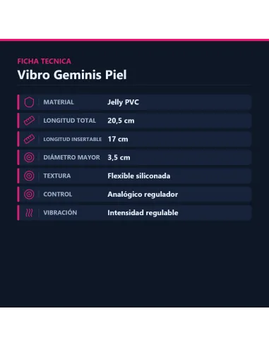 Vibro geminis piel | Caiman | Vibradores