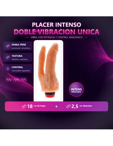 Vibro doble penetracion piel | Caiman | Doble penetración