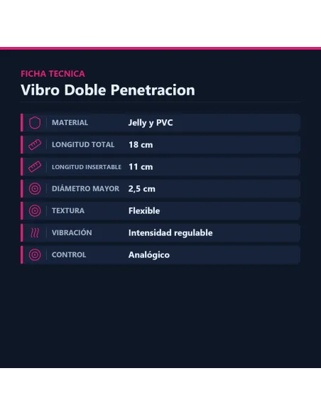 Vibro doble penetracion piel | Caiman | Doble penetración