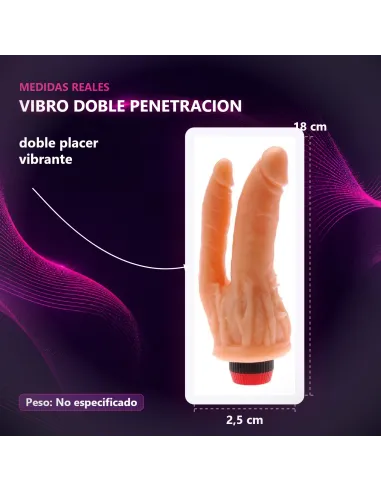 Vibro doble penetracion piel | Caiman | Doble penetración