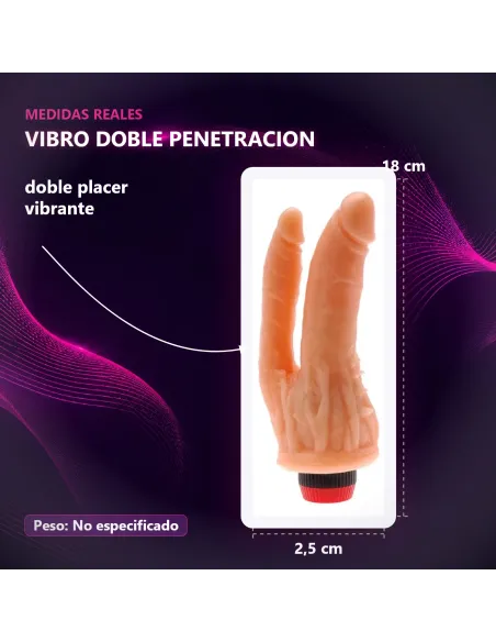 Vibro doble penetracion piel | Caiman | Doble penetración