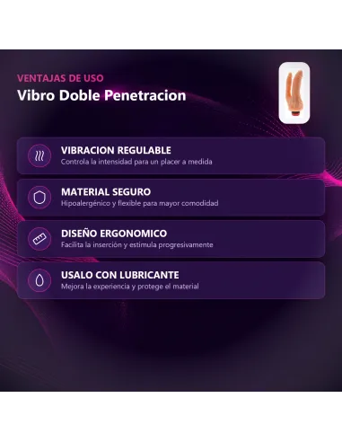 Vibro doble penetracion piel | Caiman | Doble penetración