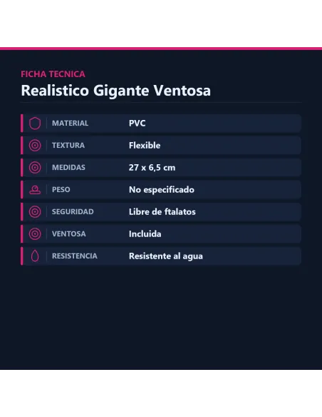 Realistico gigante c/sopapa y testiculo | Caiman | Dildos macizos