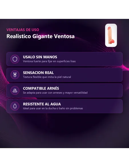 Realistico gigante c/sopapa y testiculo | Caiman | Dildos macizos