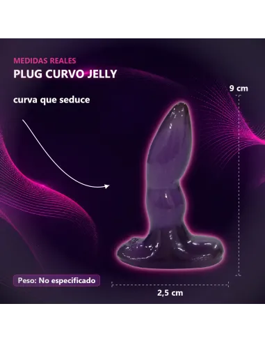 Plug curvo jelly violeta | Caiman | Plugs