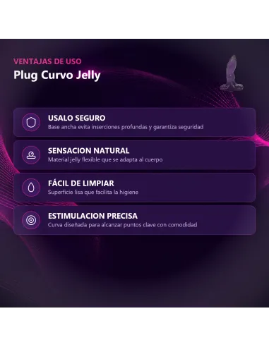 Plug curvo jelly violeta | Caiman | Plugs