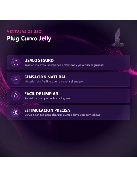 Plug curvo jelly violeta | Caiman | Plugs