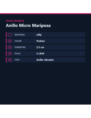 Anillo micro mariposa | Caiman | Estimuladores