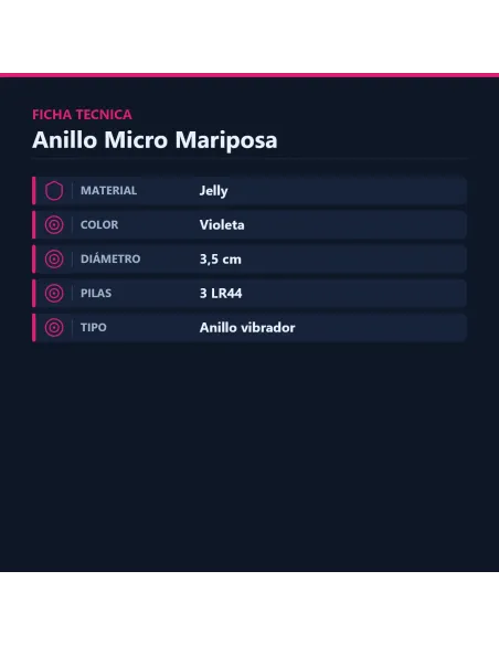 Anillo micro mariposa | Caiman | Estimuladores