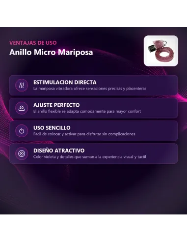 Anillo micro mariposa | Caiman | Estimuladores