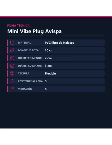 Mini vibe plug avispa violeta | Caiman | Vibradores