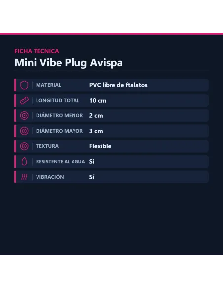 Mini vibe plug avispa violeta | Caiman | Vibradores