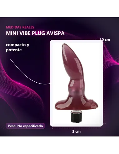 Mini vibe plug avispa violeta | Caiman | Vibradores