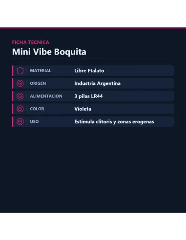 Mini vibe boquita violeta | Caiman | Estimuladores clítoris