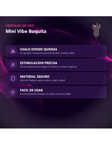 Mini vibe boquita violeta | Caiman | Estimuladores clítoris