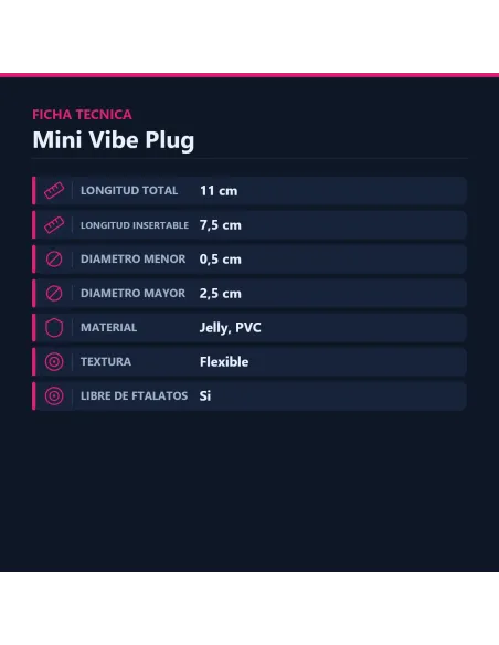 Mini vibe plug colt sm roj | Caiman | Vibradores