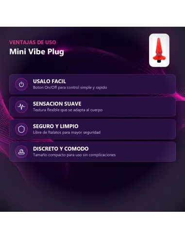 Mini vibe plug colt sm roj | Caiman | Vibradores