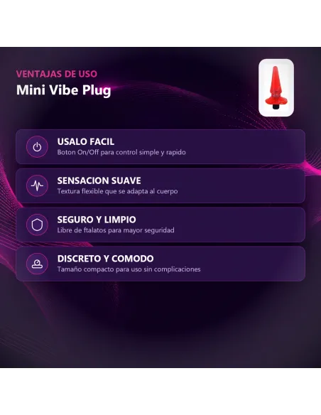 Mini vibe plug colt sm roj | Caiman | Vibradores
