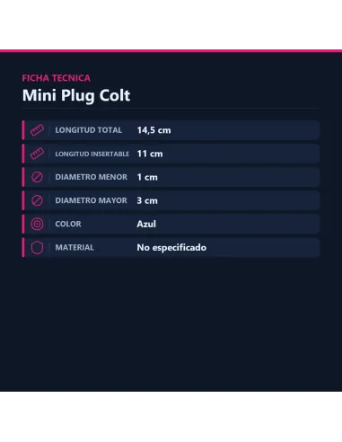 Mini vibe plug colt ml azu | Caiman | Vibradores