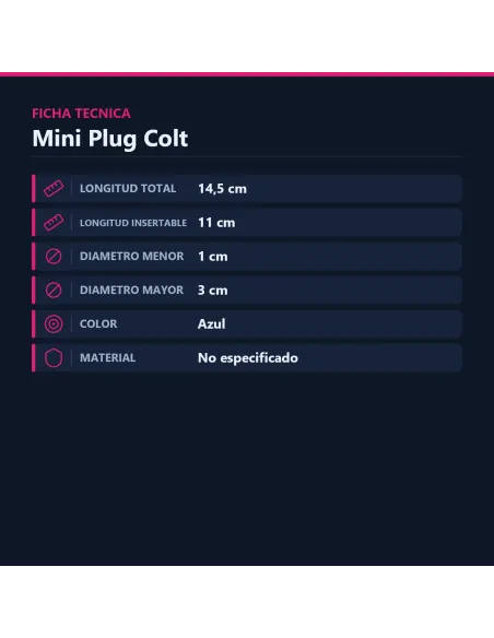 Mini vibe plug colt ml azu | Caiman | Vibradores