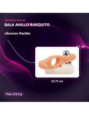 Bala anillo barquito carne | Caiman | Anillos