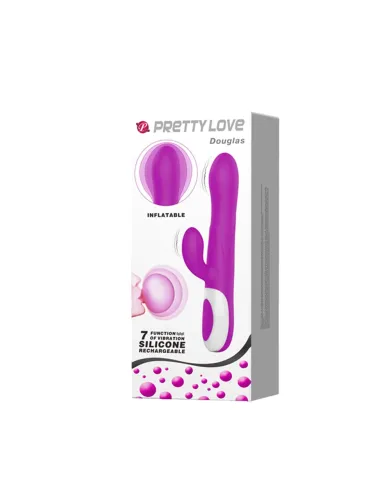 Vibrador dempsey inflable usb recargable 25cm x 4cm | Pretty love | Rabbits