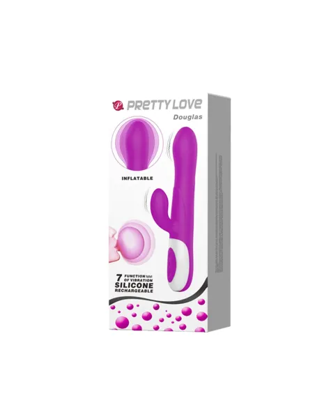 Vibrador dempsey inflable usb recargable 25cm x 4cm | Pretty love | Rabbits