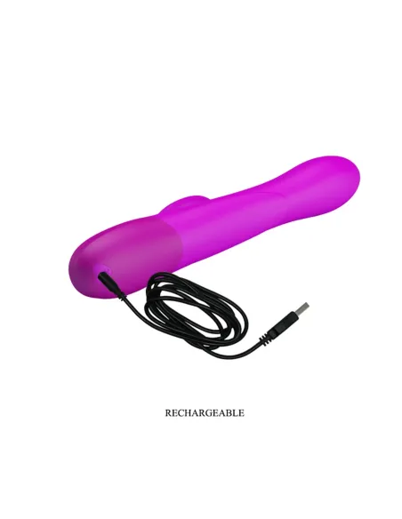 Vibrador dempsey inflable usb recargable 25cm x 4cm | Pretty love | Rabbits