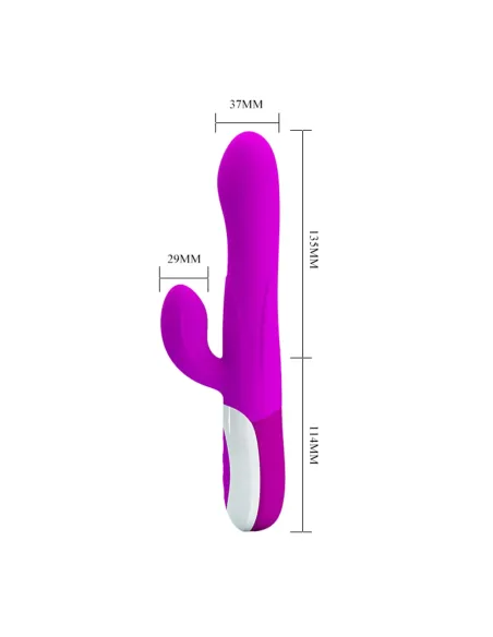 Vibrador dempsey inflable usb recargable 25cm x 4cm | Pretty love | Rabbits