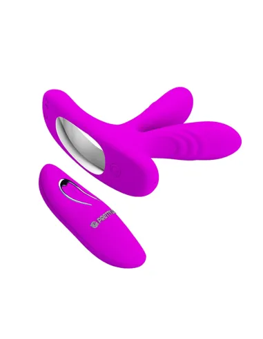 Vibrador dual anal vaginal punto-g silicona multifuncion recargable usb control remoto | Pretty love | Vibradores