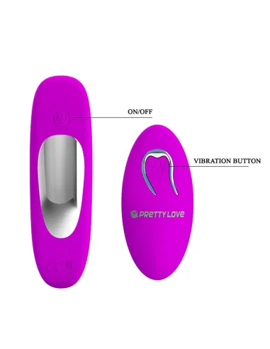 Vibrador dual anal vaginal punto-g silicona multifuncion recargable usb control remoto | Pretty love | Vibradores