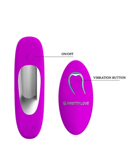 Vibrador dual anal vaginal punto-g silicona multifuncion recargable usb control remoto | Pretty love | Vibradores