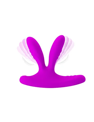 Vibrador dual anal vaginal punto-g silicona multifuncion recargable usb control remoto | Pretty love | Vibradores